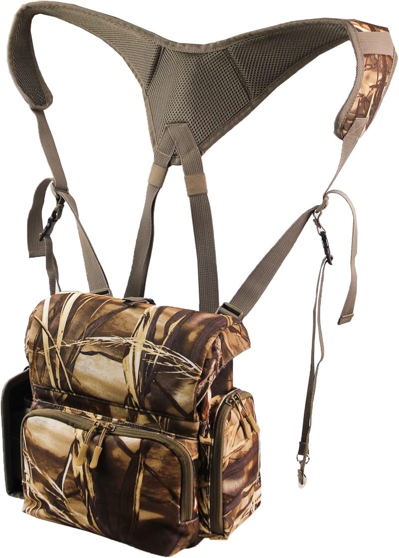 MDSTOP Binocular Harness, Bino Harness Chest Pack with Rangefinder Pouch, Bino Straps Secure Your Binoculars, Holds rangefinders, Phones, Bullets etc, for Bird Watching, Hunting, Travel, Sports - Image 1